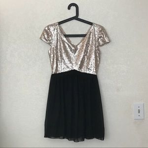Dress size 3 sequins rose gold and silver dress